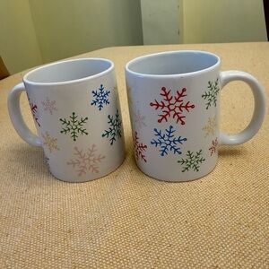 Festive Snowflake Mug Duo